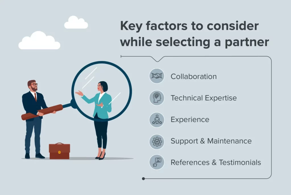 Key factors to consider while selecting a partner for ecommerce replatforming – collaboration, technical expertise, experience, support and maintenance